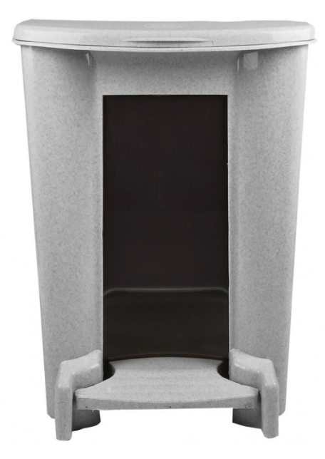 CESTO DE PEDAL BAÑO GRIS (8064GR) " SABLON"