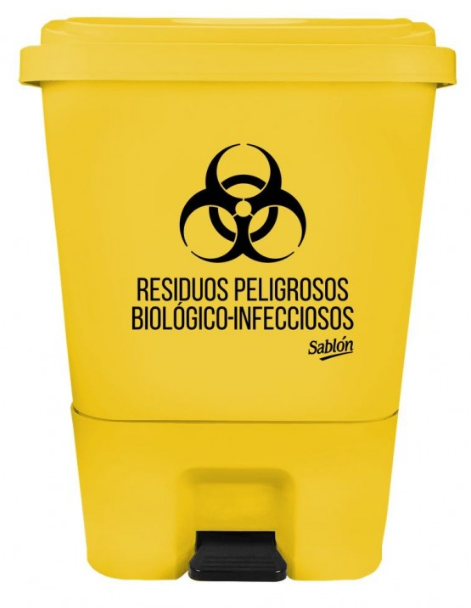 CESTO PEDAL RESIDUOS PELIGROSOS (8513AM) "SABLON"