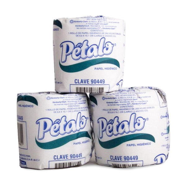 Higiénico tradicional envoltura individual (90449) "PÉTALO®"