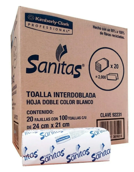 Toalla Interdoblada SANITAS® (92231) | CILOAI México