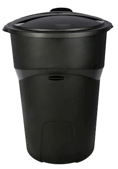 BOTE PARA BASURA CON RUEDAS Y TAPA DE 121 LTS "RUBBERMAID"