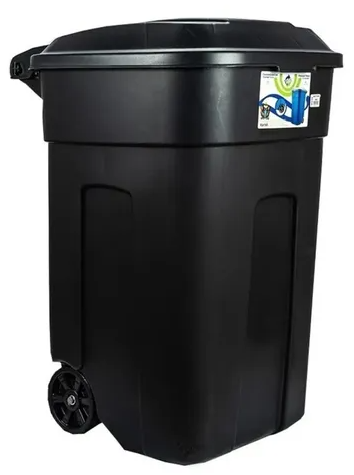 BOTE DE BASURA CON RUEDAS Y TAPA DE 135 LTS "KARTELL"